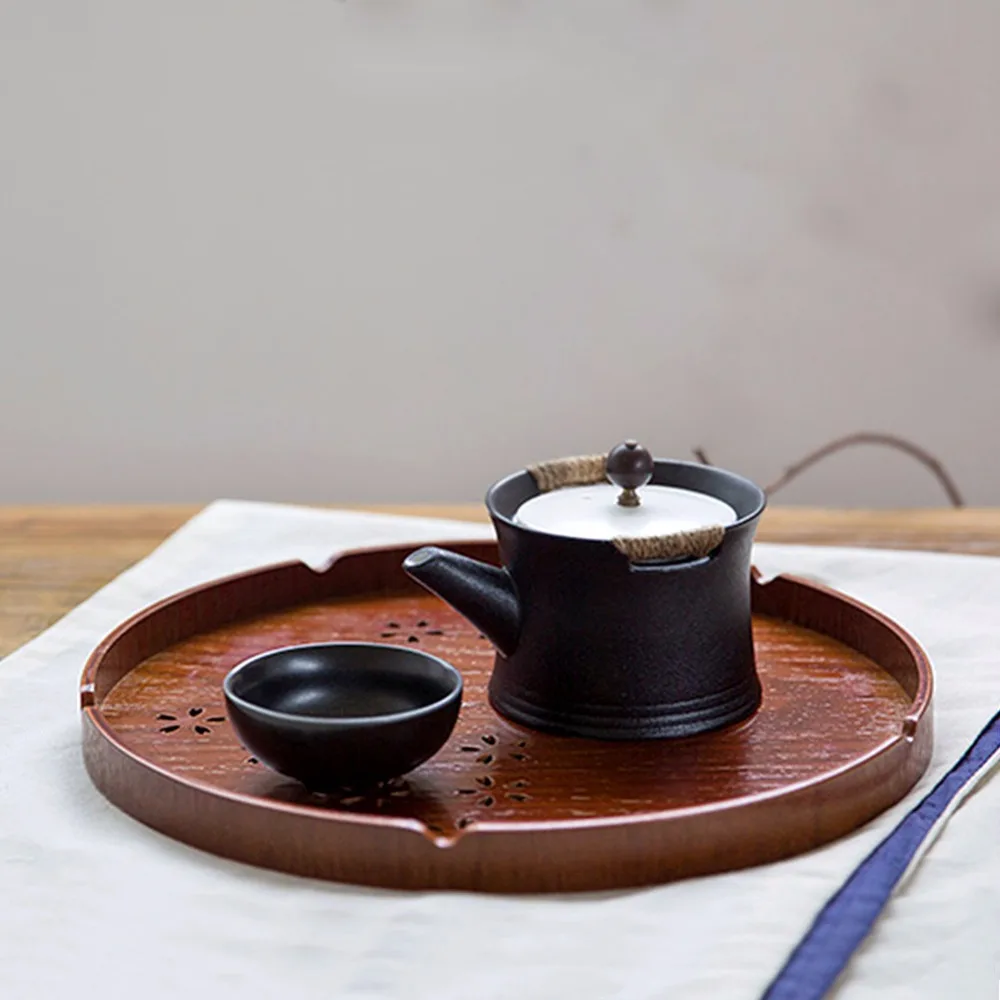 Hollowed out Cherry Blossoms Wood Tea Trays Tea Board Accessories Kung