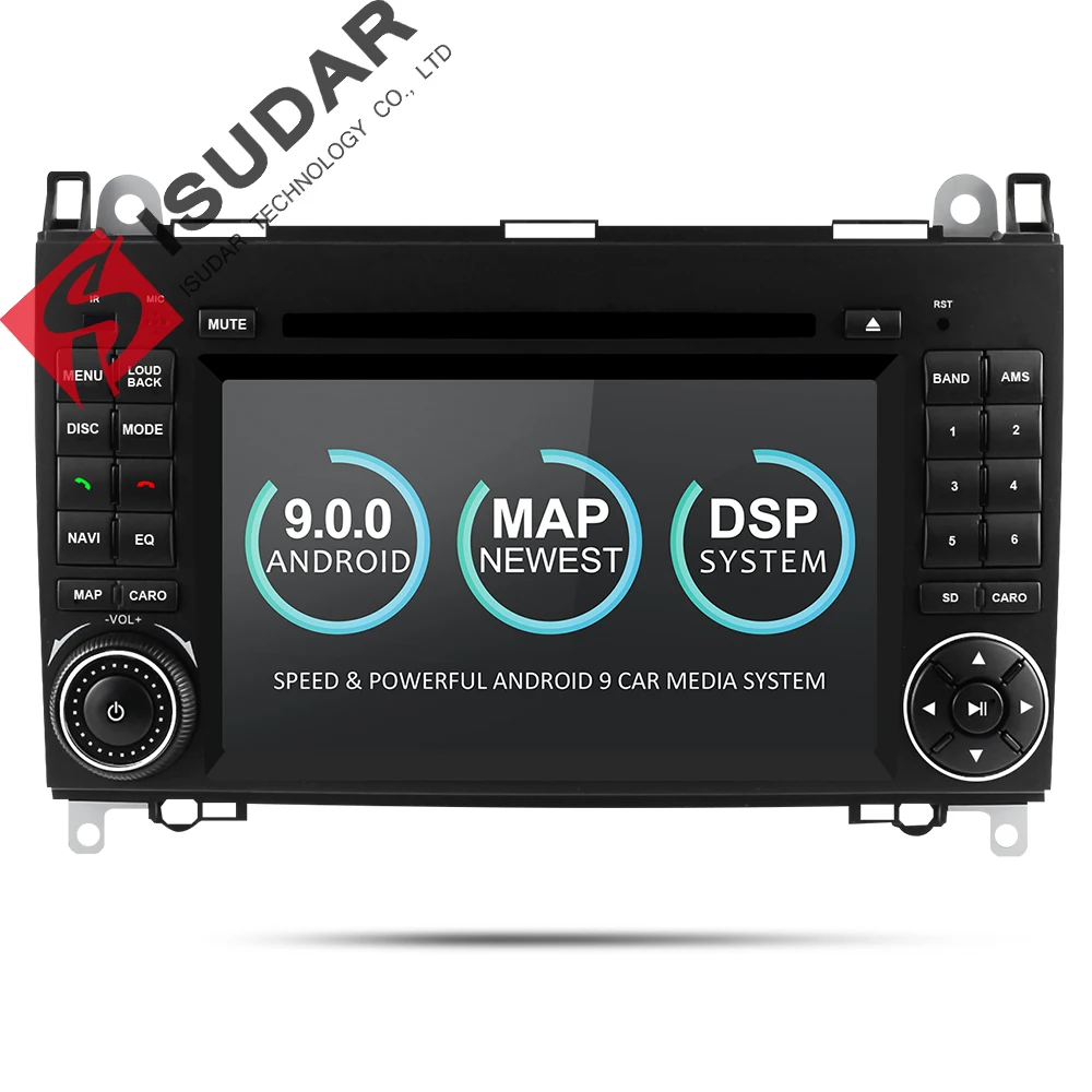 Isudar font b Car b font Multimedia Player GPS Android 9 2 Din DVD Automotivo For