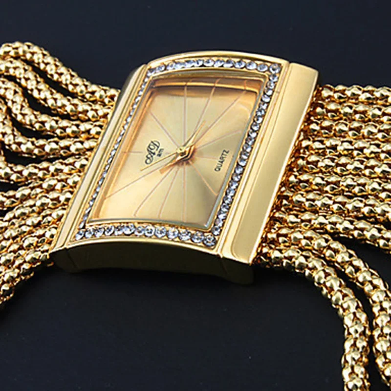 

famous top brand relogio feminino vintage women watches gold montre femme crystal ladies quartz watches golden woman wristwatch