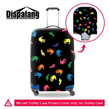 

Dispalang Accessories Travel On Road Luggage Cover Handprint Footprint Print Protective Suitcase Cover For 18-30 inch Trunk Case