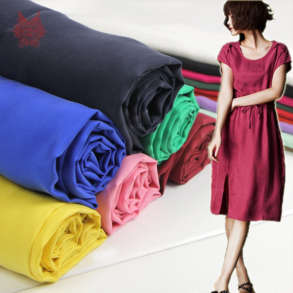 Chinese cheap fabrc multi color solid weighted 100% cupro