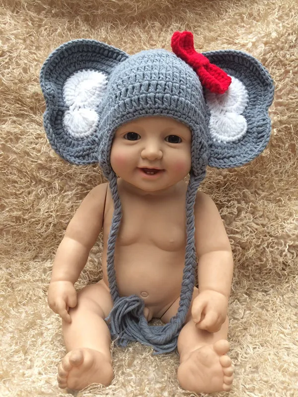 Merino wool hat animals4