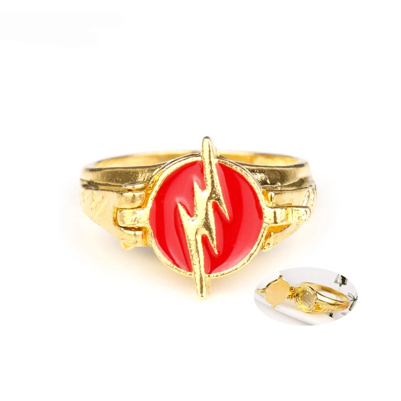 HANCHANG Marvel DC Comic Jewelry Superheroe The Flash Ring Flashman Can