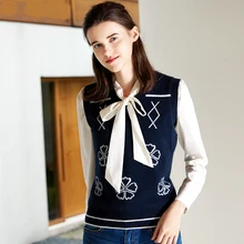 ZHILI осенне-зимний жилет с v-образным вырезом кашемировый свитер