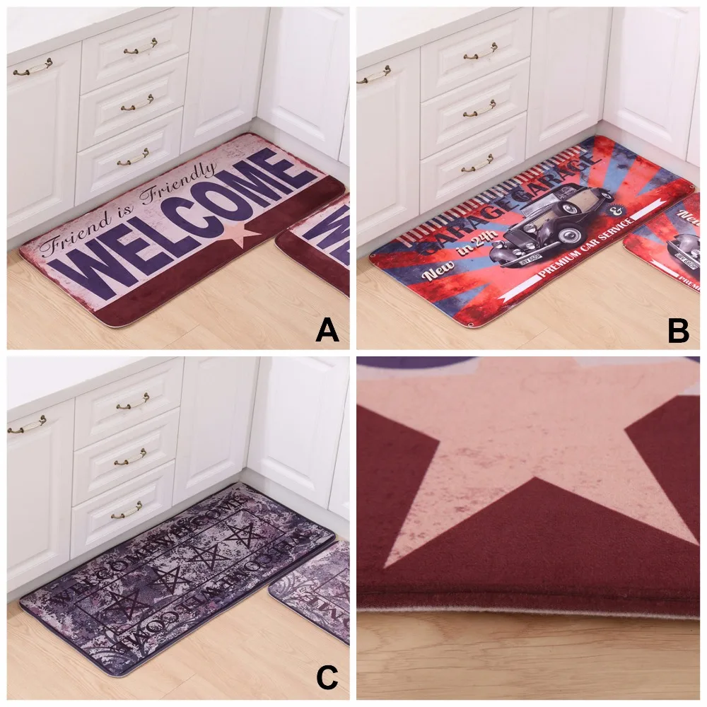 Kinds of Retro Rectangle Dense Fluff Carpets Restaurant Rugs Anti Skid