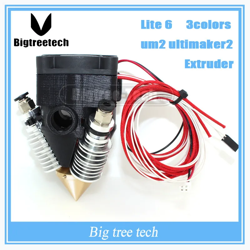 Экструдер, полный kit-Lite6, латунная многоцветная насадка, 3 в 1, 0,4 мм, для 1,75 мм, улучшенный ультимейкер,, для алмазного Hotend