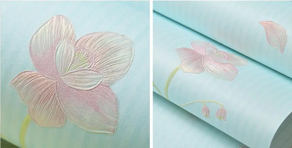 Beibehang Розовые наклейки на стену в виде одуванчика Самоклеящиеся 3D трехмерный сад теплая детская комната девушка фон обои