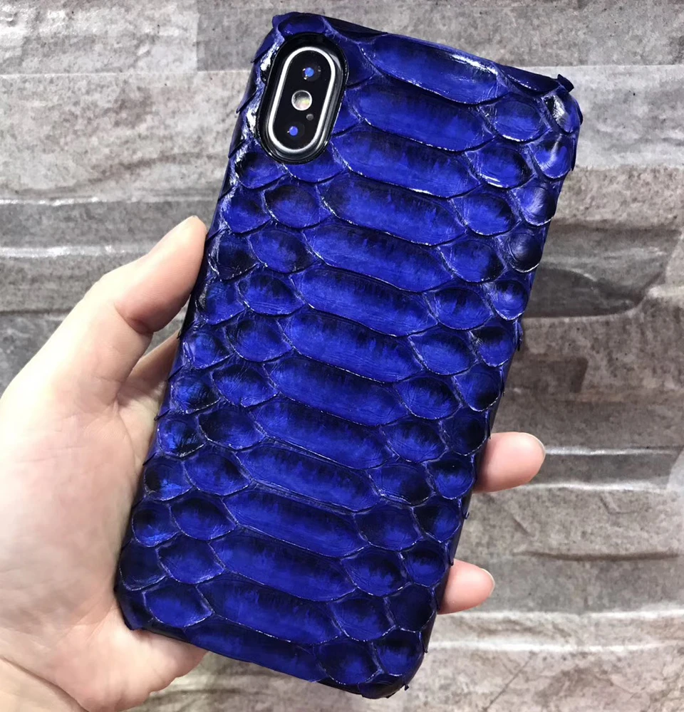 Luxury Genuine Python Skin Leather Case For iPhone X