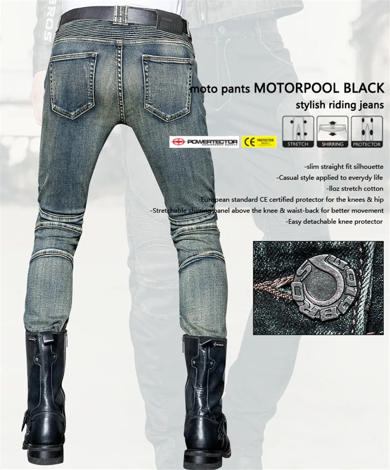 uglybros motorpool UBp17 джинсы синие мужские мотоциклетные брюки защиты мото джинсы