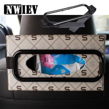 NWIEV 1X коробка-Держатель салфеток в машину спинка сиденья Коробка фиксированный зажим для Renault Megane 2 3 Logan Captur Alfa Romeo 159 Chevrolet аксессуары