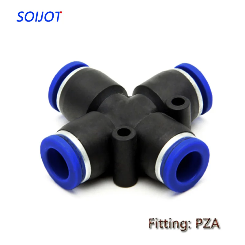 

10PCS High Quality Pneumatic Components PZA4/6/8/10/12mm Air Connectors 4 Way Transverse Converters Insert Pneumatic Quick