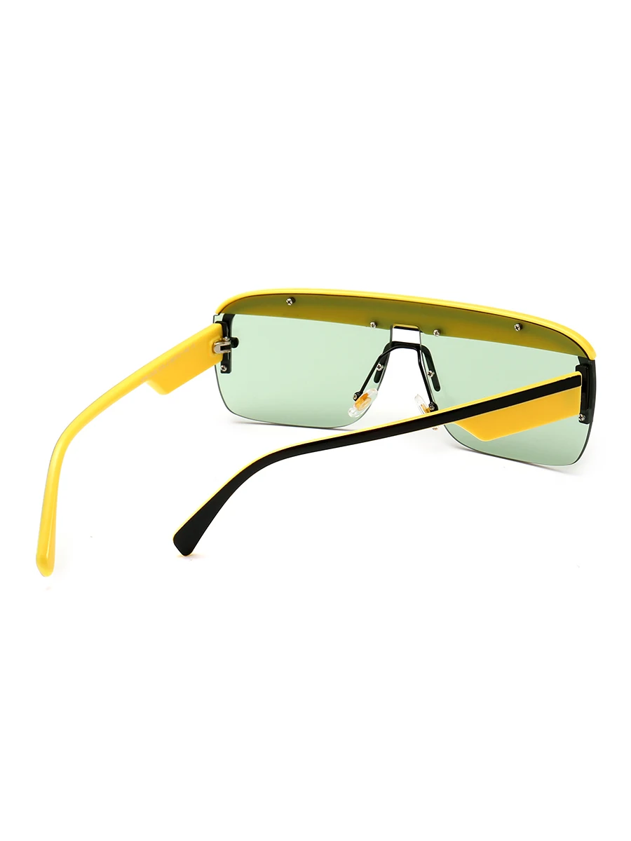 Прямоугольные очки, солнцезащитные очки для мужчин и женщин, модная двухцветная оправа, Оттенки UV400, винтажные очки 46068