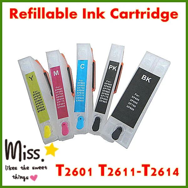 T2601 T2611 T2614 Refillable Ink Cartridge For Epson Expression Premium