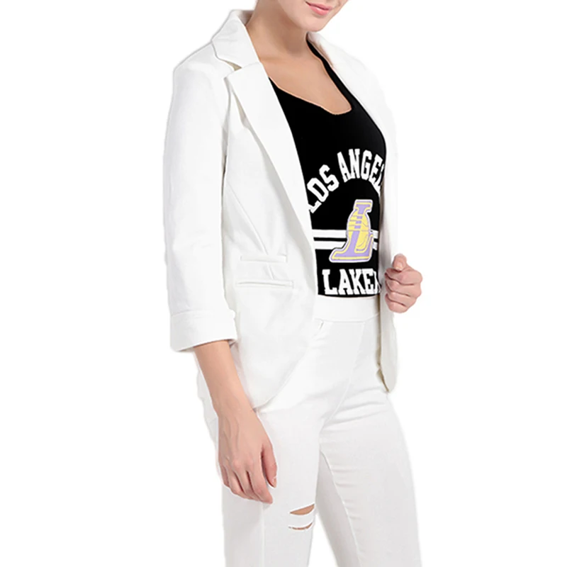 Kissmilk Plus Size Women Basic Office Lady Solid White Loose Coat Jacket Casual Turn Down Collar Long Sleeve Tops Blazer Kissmilk Plus Size Women Basic Office Lady Solid White Loose Coat Jacket Casual Turn Down Collar Long Sleeve Tops Blazer