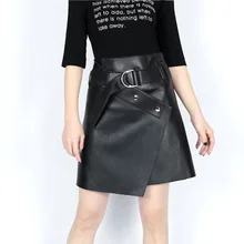 Новая мода Натуральная овечья кожа юбка E33