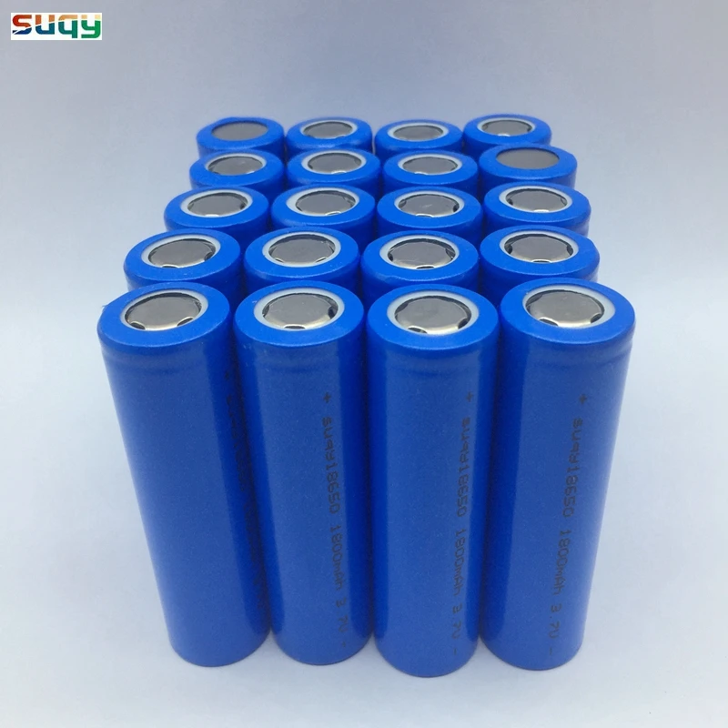 

suqy 40pcs/lot 100% New Original 3.7v 1800mAh 18650 Battery inr18650 li-ion Accumulator Battery for Flashlight wholesale