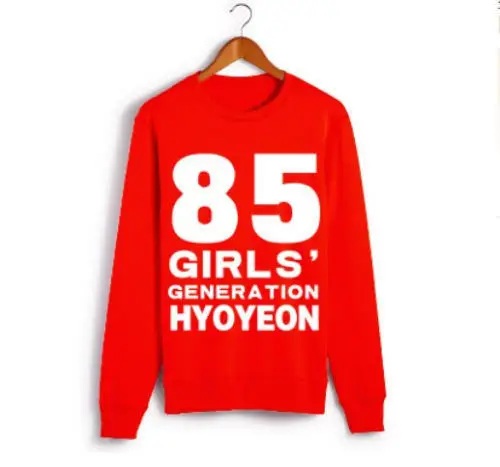 Mainlead Поколение KPOP девочек SNSD TaeYeon Yoona Толстовка Sweatershirt пуловер - Цвет: HYOYEON
