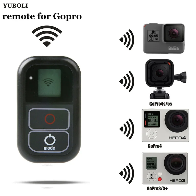 0.8 Inch Waterproof Wireless smart Wifi Remote Control for Gopro Hero 5 4 3 6 plus Go pro 5s 4s