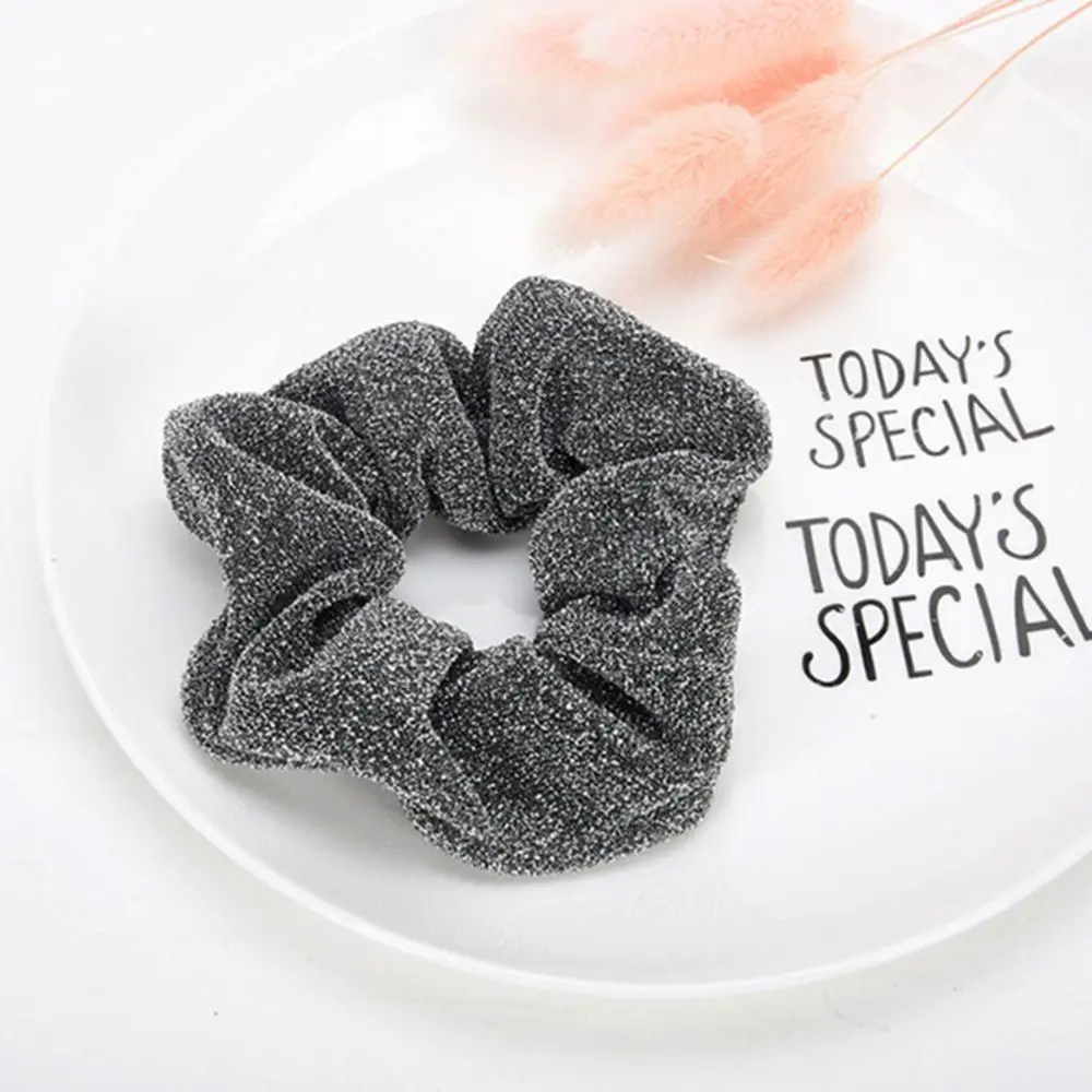 1 шт., большие размеры, женские резинки для волос, блестящие эластичные ...