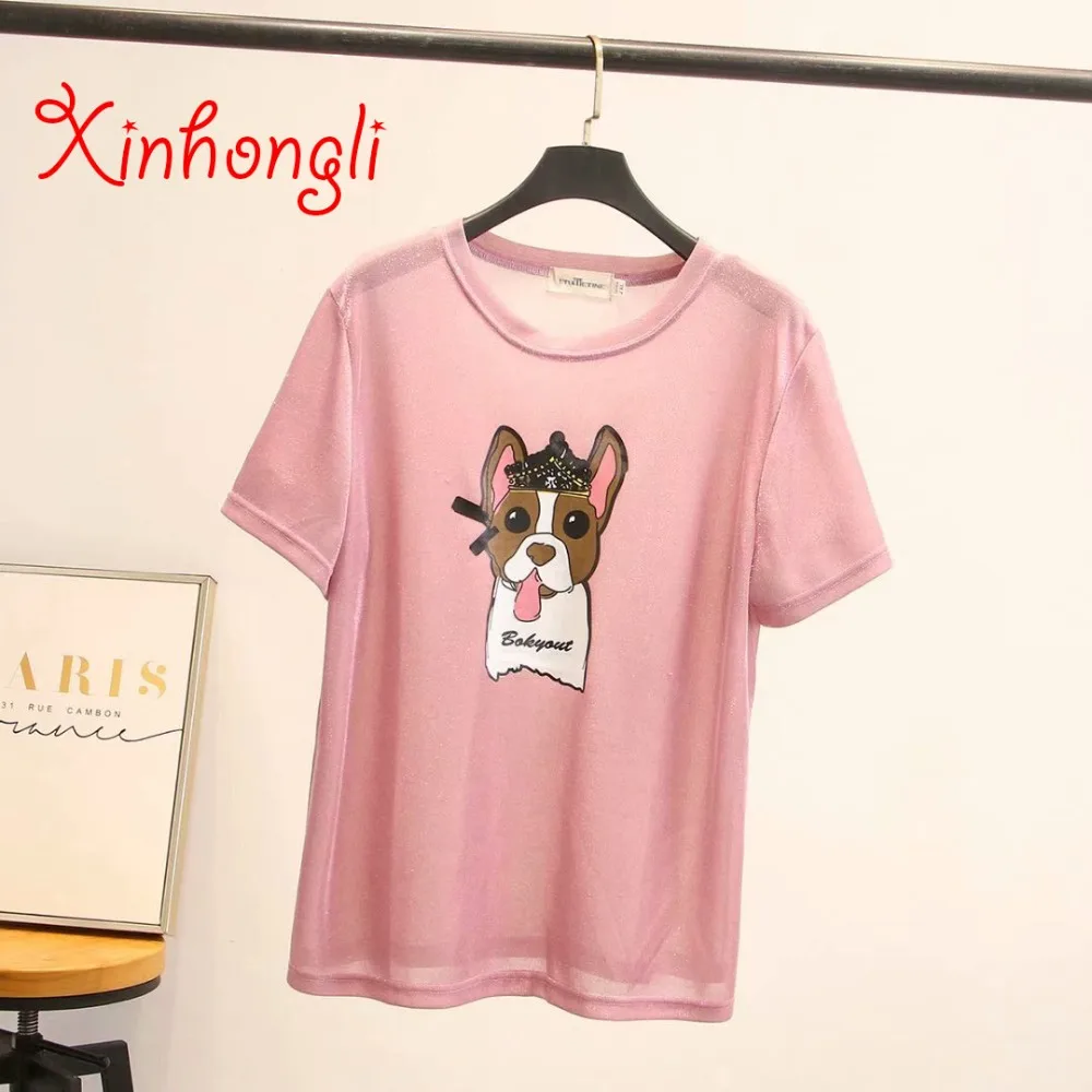 Plus size elastic knitted women Tshirts 2019 summer casual ladies cartoon T shirts female tops O-neck tees short sleeve T-shirts Plus size elastic knitted women Tshirts 2019 summer casual ladies cartoon T shirts female tops O-neck tees short sleeve T-shirts