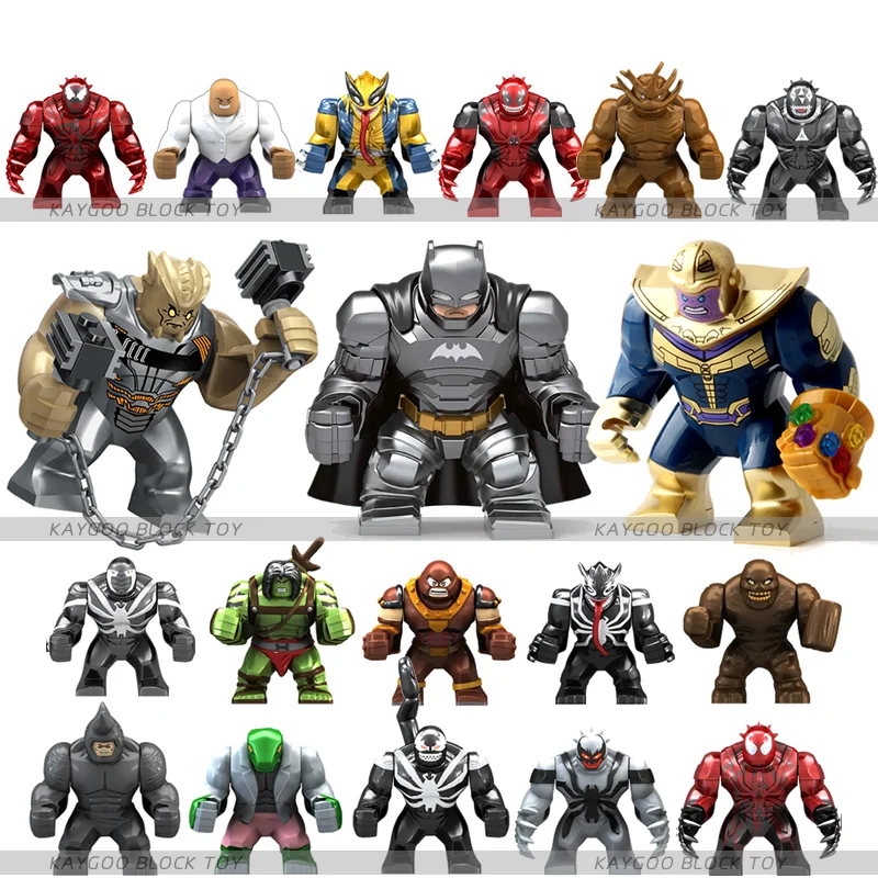 

Marvel Super Heroes Avengers Infinity War Cull Iron Monger Whiplash Venom Riot Thanos Model Building Blocks Set toys Big figures