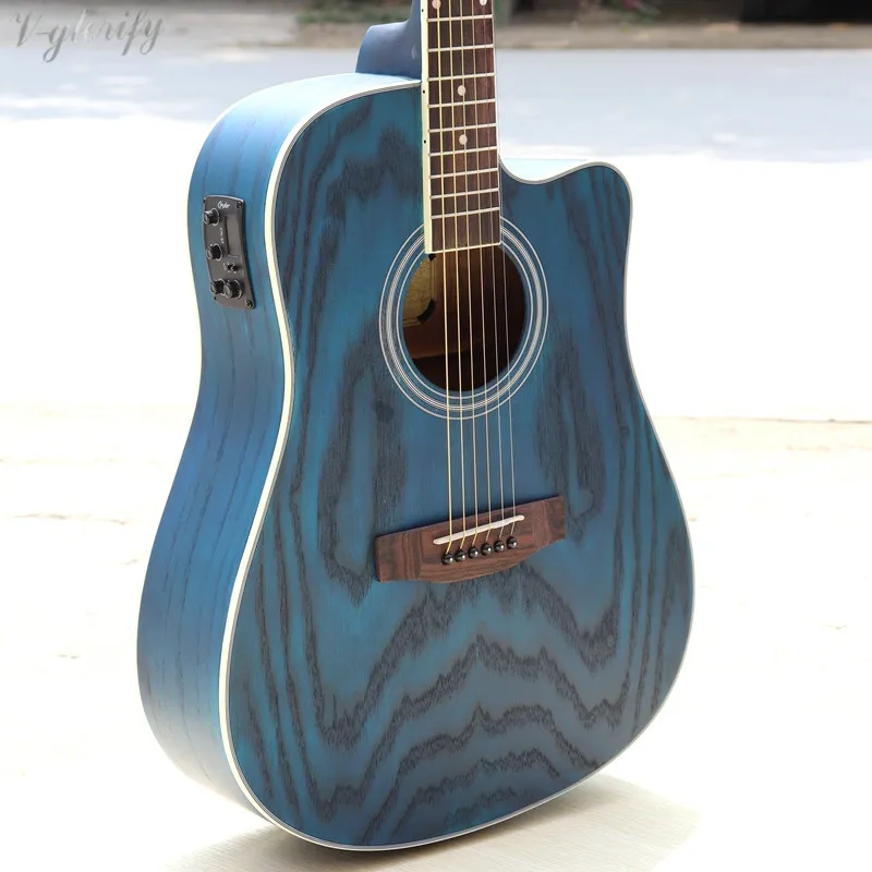 

full manchurian ash wood electric acoustic guitar 41inch free accessories