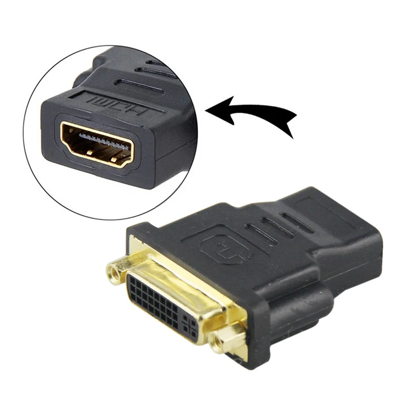 DVI Female to HDMI Extension Adapter Converter Connector For HDTV &amp PC Computer XR649 | Электроника