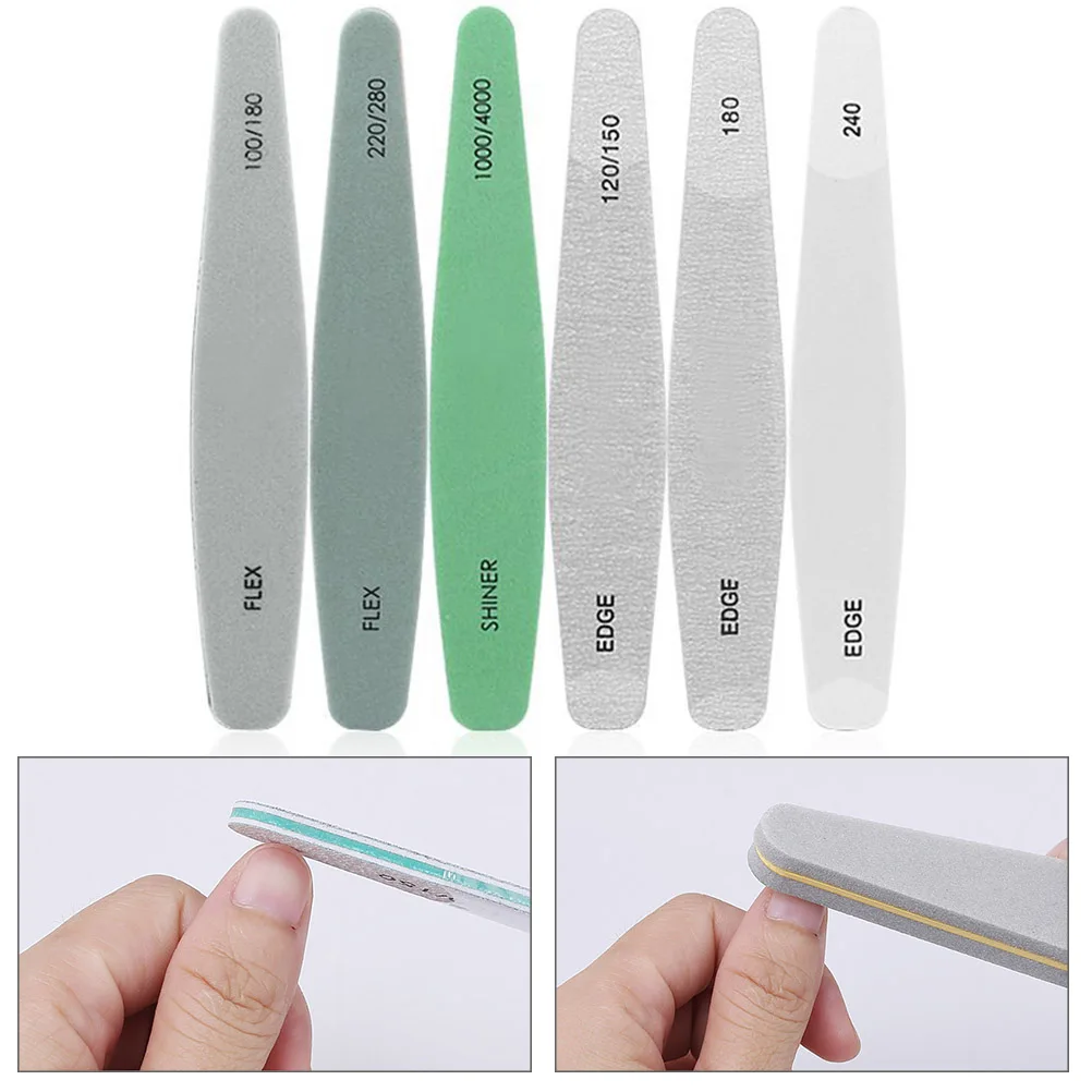 

6Pcs Nail File Set Finger Care Professional Nail Files Nail Buffer Block for Natural Nails Gel Nails Essential Nail Art Tools