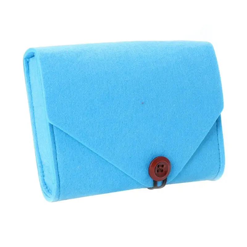 

Home Storage Bag Key Coin Case Mini Felt Pouch Earphone SD Card Power Bank Data Cable Travel Organizer