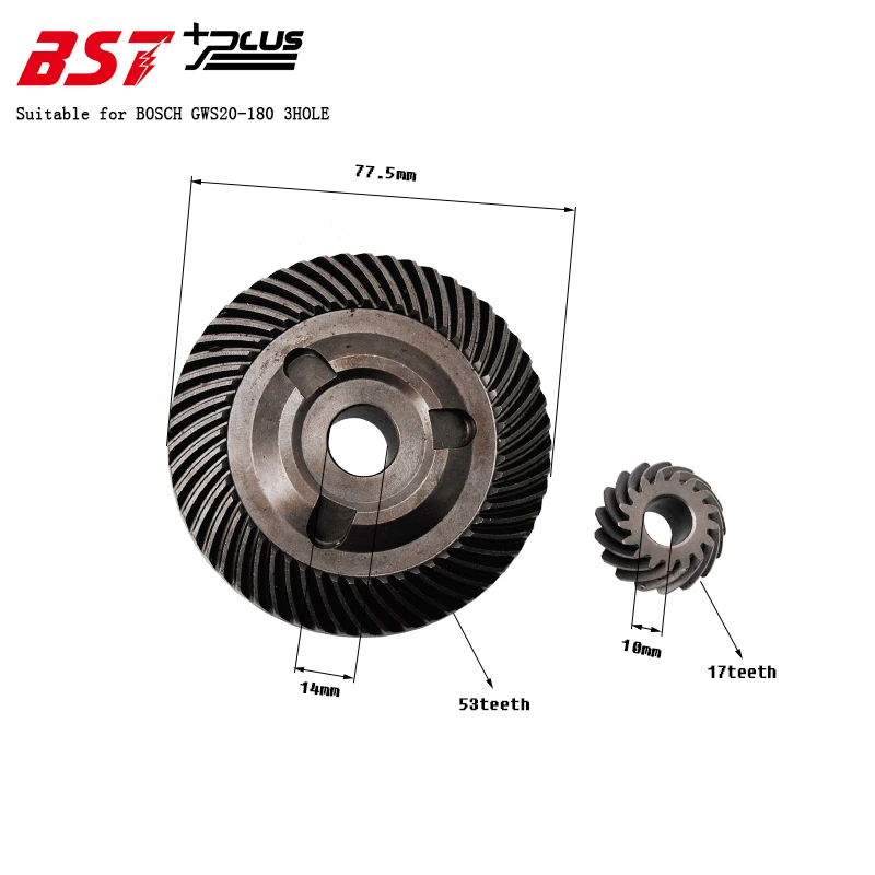 Шестерня три отверстия для BOSCH GWS20-180 угловая шлифовальная машина, запасные части для электроинструментов