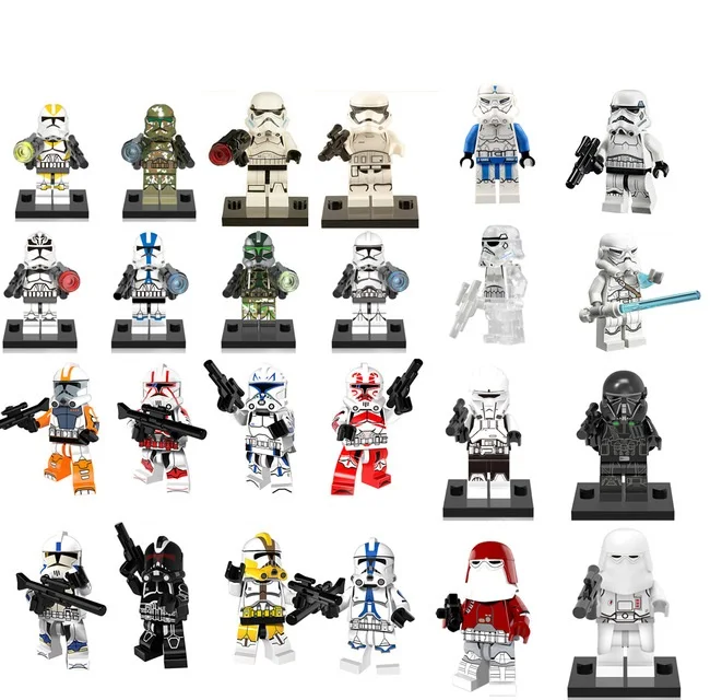 

Single Sale Army Military Clone Trooper Mimban Imperial Patrol Swamp Star Corps Imperial Red Building Blocks Children Gift Toys
