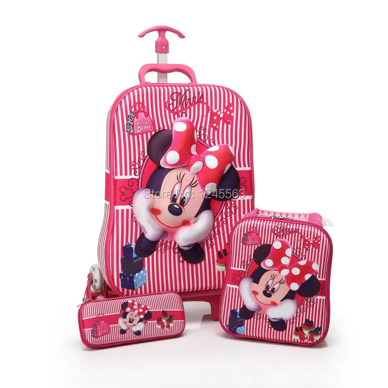 minnie mouse suitcase set