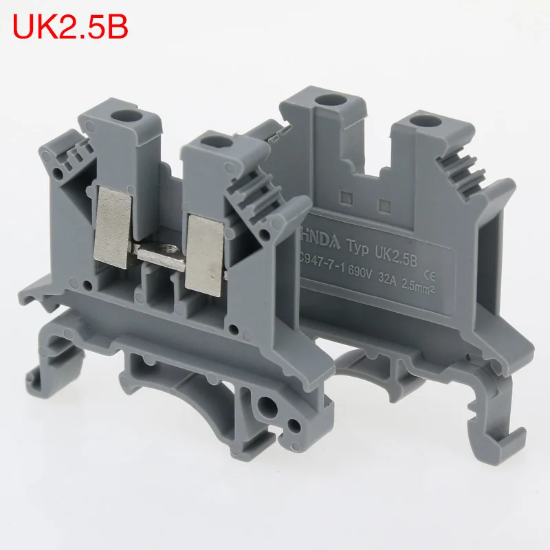 Uk2.5b pure copper guide rail type voltage terminal line 2.5mm non slip
