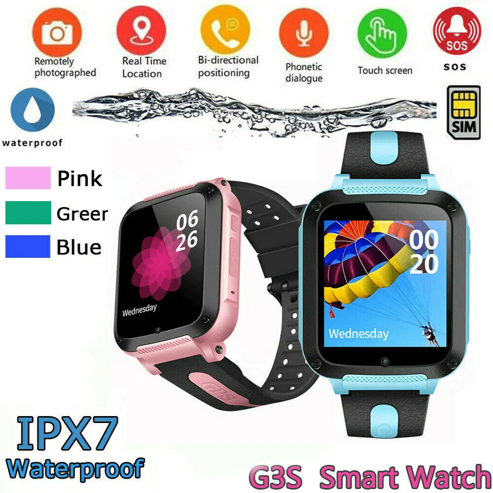 

Waterproof Kids Boy Girl Smart Watch with GPS GSM Locator Touch Screen Tracker SOS For Kids Children Anti-lost Smart Wristband