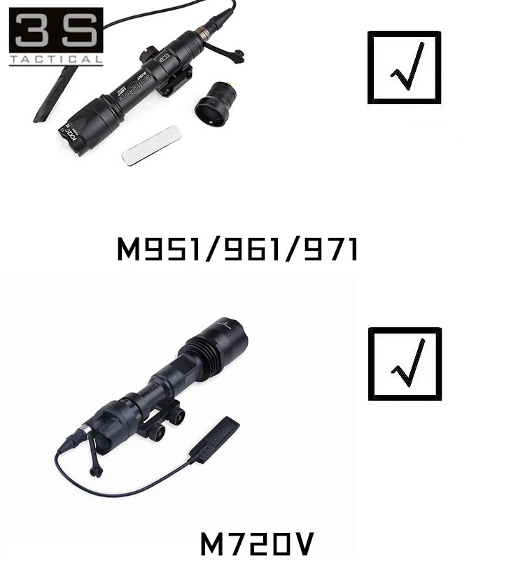 Arma de Luz Remoto para um Elemennt Softair Tático Pressão Aumentada Interruptor Duplo Peq 15 M3x Dbal M300 M600 M720v 9 arma de luz interruptor remoto para um