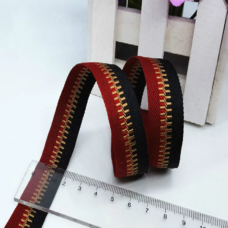 Pretty 3/4 &quot20 мм (1 м/лот) красный черный молния дизайн пояса DIY ручной работы