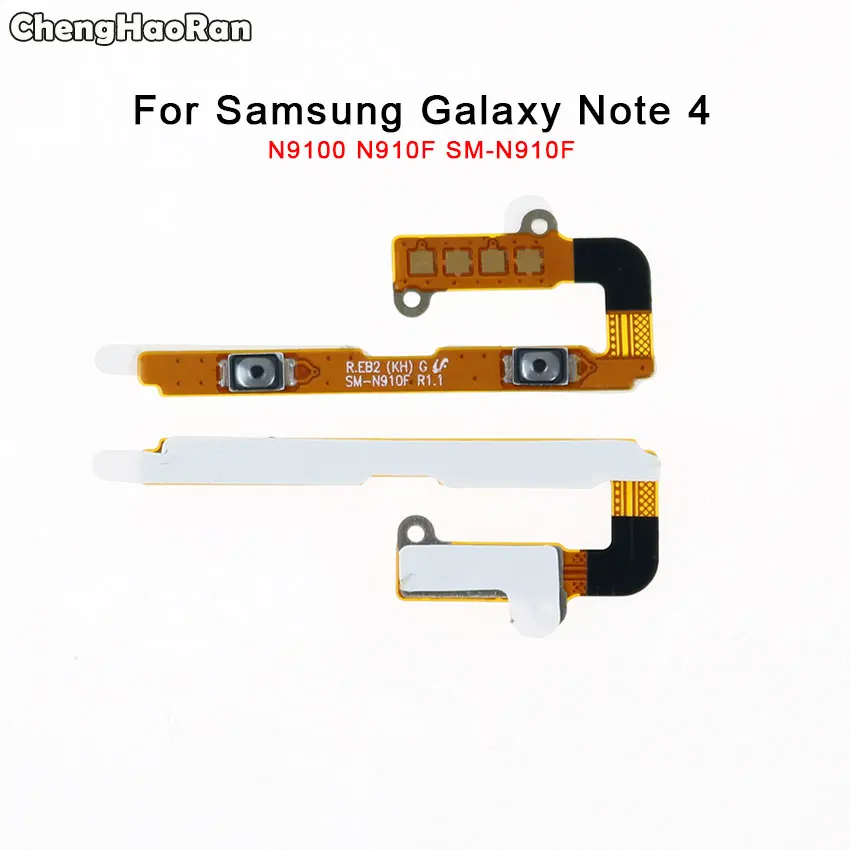 

ChengHaoRan Volume Button On / Off Mute Switch Flex Cable For Samsung Galaxy Note 4 N910F N9100 SM-N910F