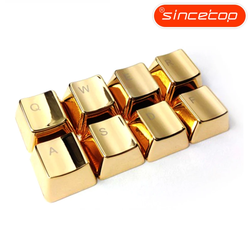 Zinc Alloy Key Cap for Mechanical Keyboard MX Axis Silver/Golden Metal