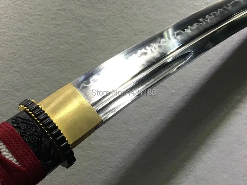 Ручная ковка T10 стальная бритва Sharp Танто японские мечи вакидзаси самурайский меч катана обкладка глиной лезвие, пластичный монтаж, готовый для битвы