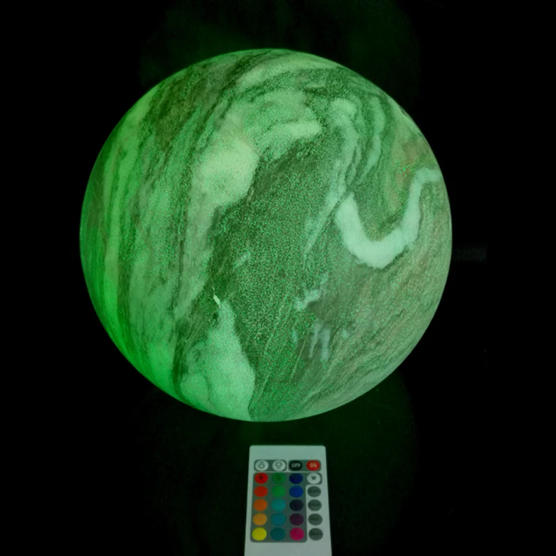 

D25cm Bar/home/office Furniture Waterproof Led Multi Color Change Globle Wireless Led Light Glowing Mars Ball Free Shipping 1pc