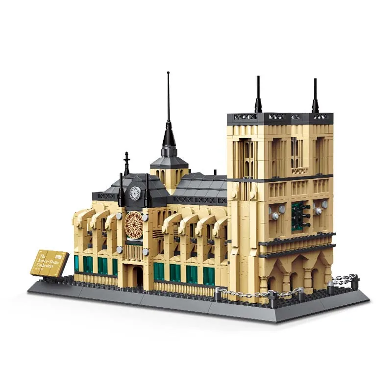 

Cathedrale Notre Dame de Paris building blocks famous historical architecture series 1380pcs bricks compatible LEGOblock jouet