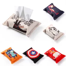 1 шт. 24x18 см Модный мультяшный хлопок и линия ручной работы тканевая коробка для художественных салфеток плотная сумка для полотенец мультяшный Ресторан Автомобильная бумажная коробка
