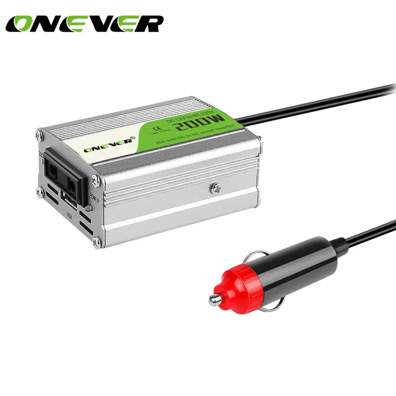 

1pcs 200W Car Power Inverter Converter DC 12V to AC 220V Modified Sine Wave Power with USB 5V Output car styling&car charger