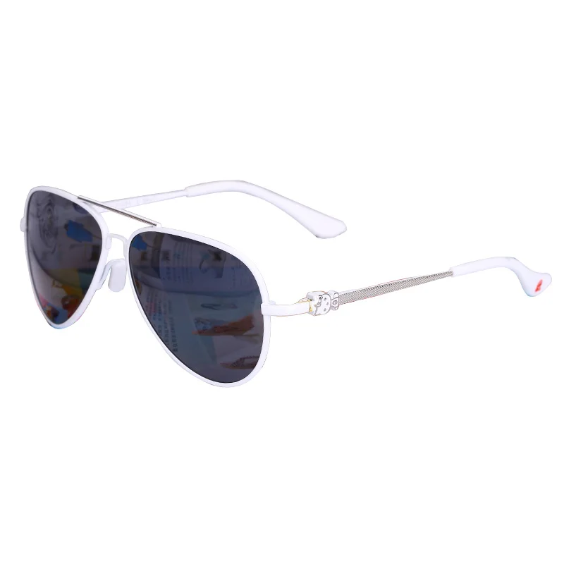 Новая мода для маленьких мальчиков очки детские Piolt стиль бренд дизайн детей Защита от солнца Очки УФ защита Óculos De Sol Gafas - Цвет линз: White Gray