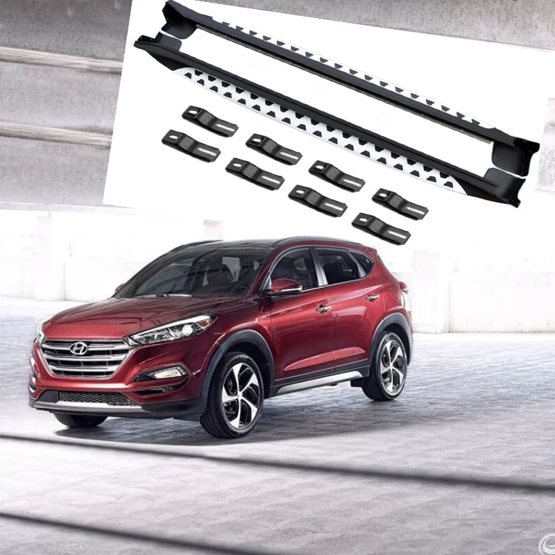

For Hyundai Tucson 2015.2016.2017 Car Running Boards Auto Side Step Bar Pedals High Quality Brand New Grain Design Nerf Bars