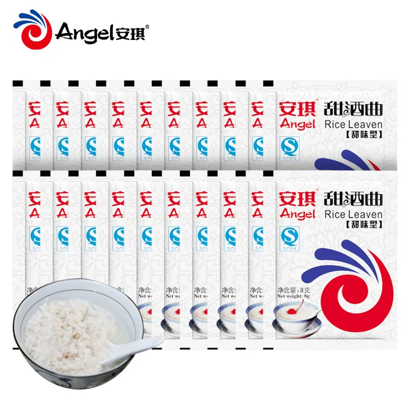 

Angel Yeast 20pc/Lot 8g Alcohol Active Dry Yeast Sweet Glutinous Rice Wine Bouquet Wine Rice Leaven tianjiuqu