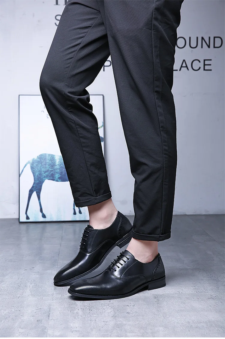 Misalwa японский Стиль Мужские туфли Британский Бизнес шнурки-завязки Оксфорд обувь Wenzhou Для мужчин обувь черный Размеры 39-45