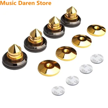 

4 sets Gold Speaker Spikes Subwoofer Spikes Isolation CD Amplifier Turntable Pad Stand Feet