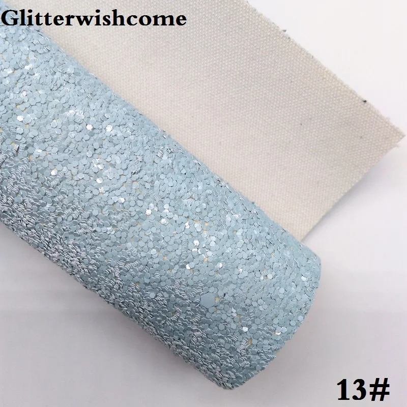 Glitterwishcome 30X134 см мини-рулон сплошной цвет массивная блестящая кожа синтетическая кожа искусственная кожа ткань винил для бантов, GM026 - Цвет: 13