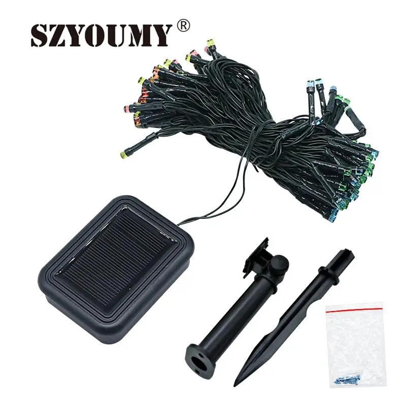 

SZYOUMY IP65 LED Solar String Light 12M 100 LEDs Solar Fairy String Light Outdoor Garden Wedding Decoration Christmas Holiday